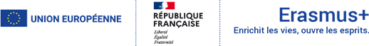 Logo UE, République Française, Erasmus